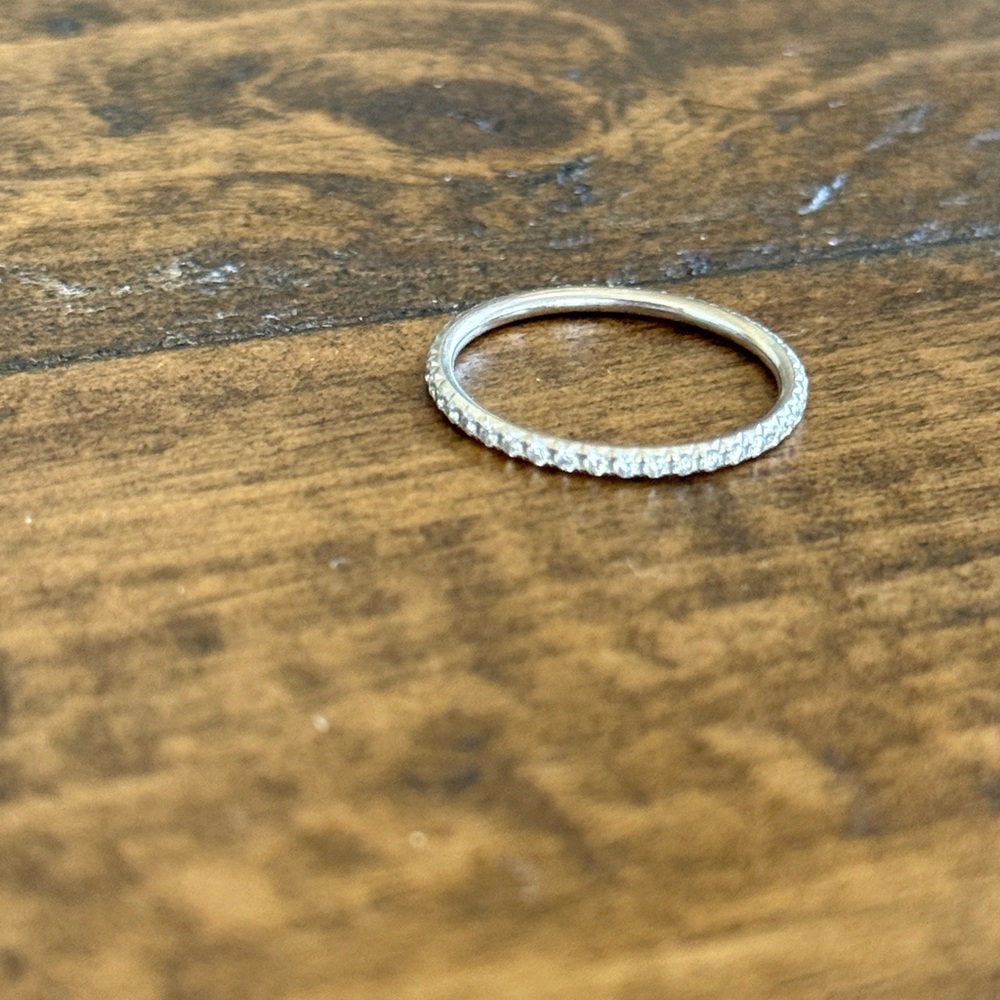 Tiffany & Co Diamond Metro Eternity Ring 18K White Gold - Picture 5 of 7